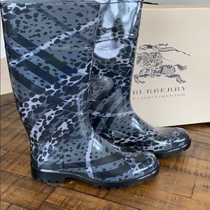 Burberry rain boots